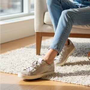 P448 Silver Glitter Sneakers